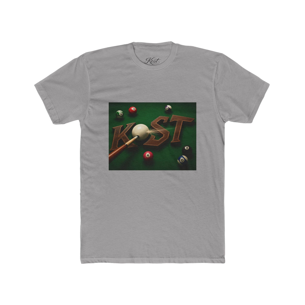 Billiards Pool Table Graphic Tee — 'KIST' 3D Cue Ball Design