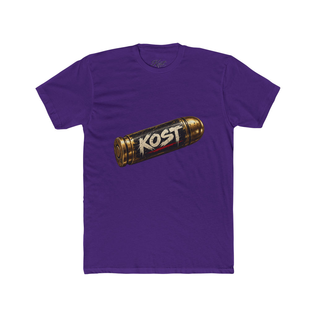 Bullet Logo T‑Shirt — "KOST" Vintage Brass Bullet Graphic