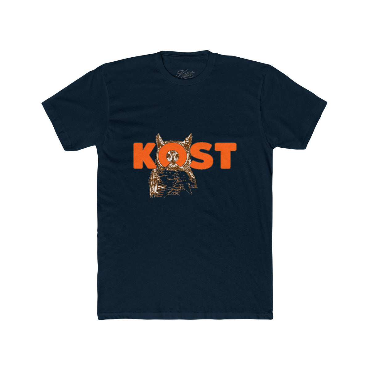 KOST Owl Graphic Tee — Vintage Orange Logo Cotton Shirt