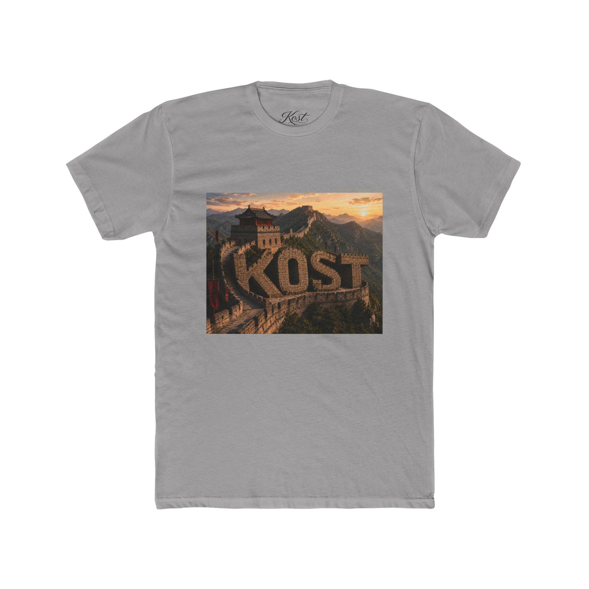 KOST Mountain Scenic Graphic Tee — Vintage Sunset Landscape T-Shirt