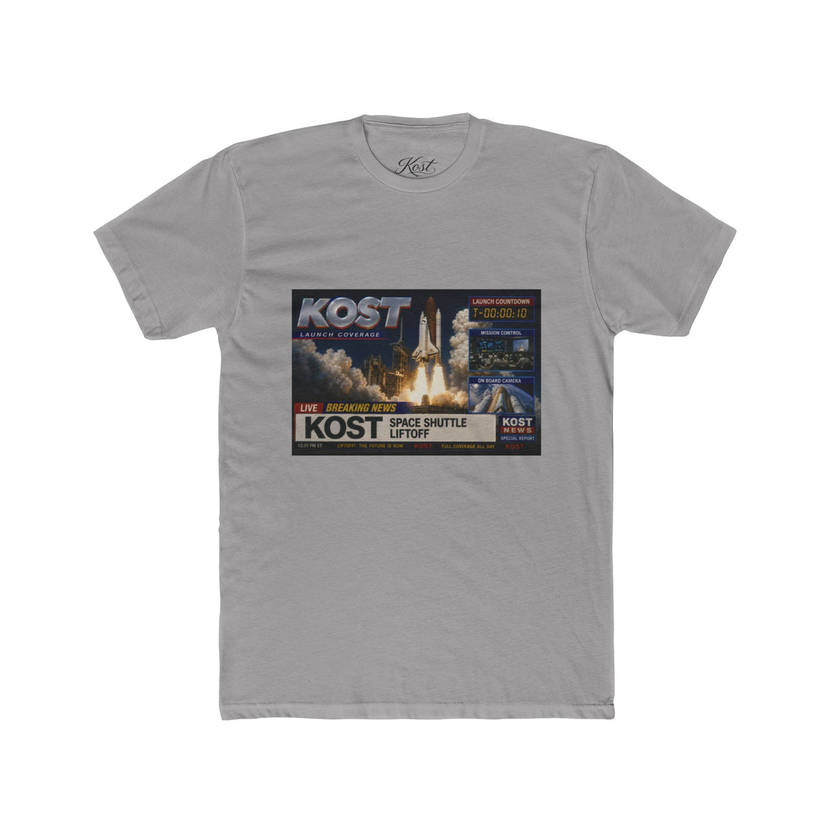 KOST Space Shuttle Launch Graphic Tee – Retro Rocket Sci‑Fi T-Shirt