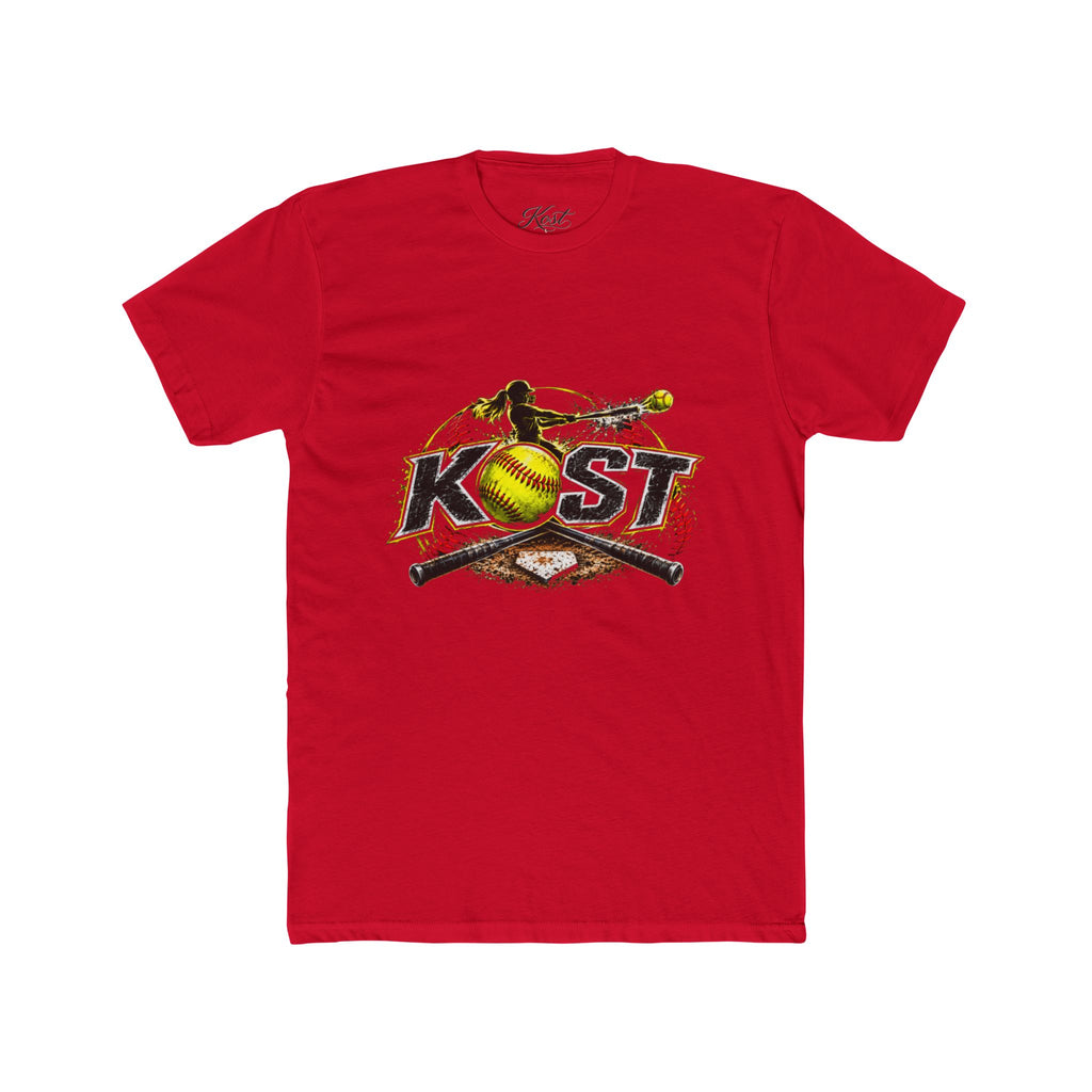 Softball Crossed Bats Tee — KOST Graphic Cotton Crew Shirt