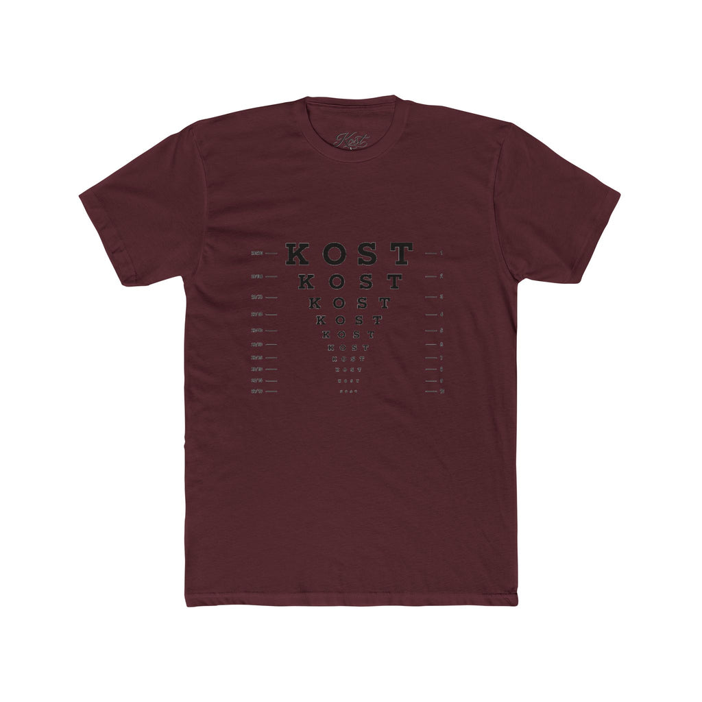 Eye Chart 'KOST' Graphic Tee — Vintage Optometrist Style Crewneck
