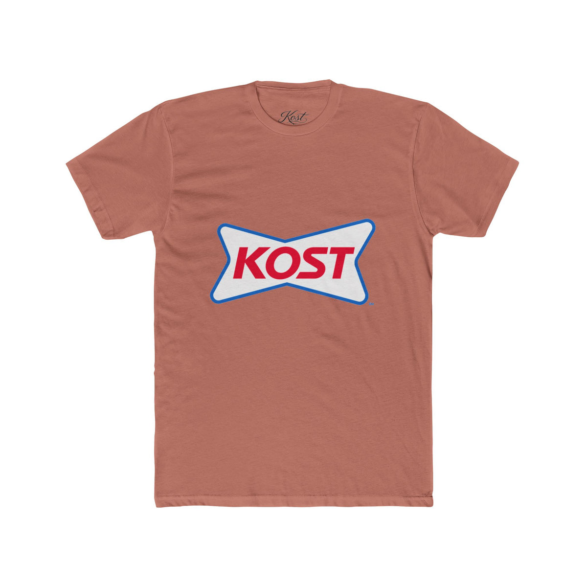 KOST Logo Tee — Retro Red & Blue Graphic T-Shirt