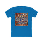 Ornate Blue and Red Tile Pattern T-Shirt