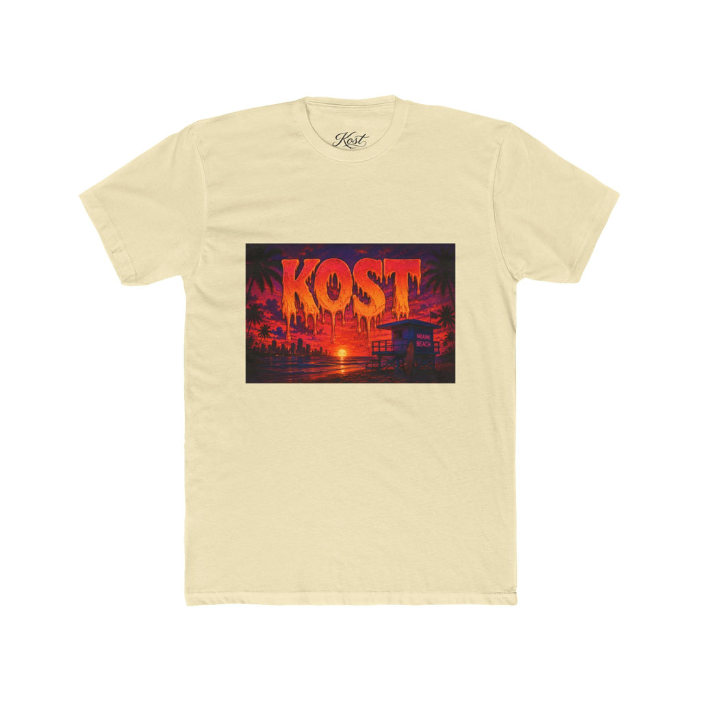 KOST Sunset Beach Tee — Vintage Tropical Sunset Graphic T-Shirt