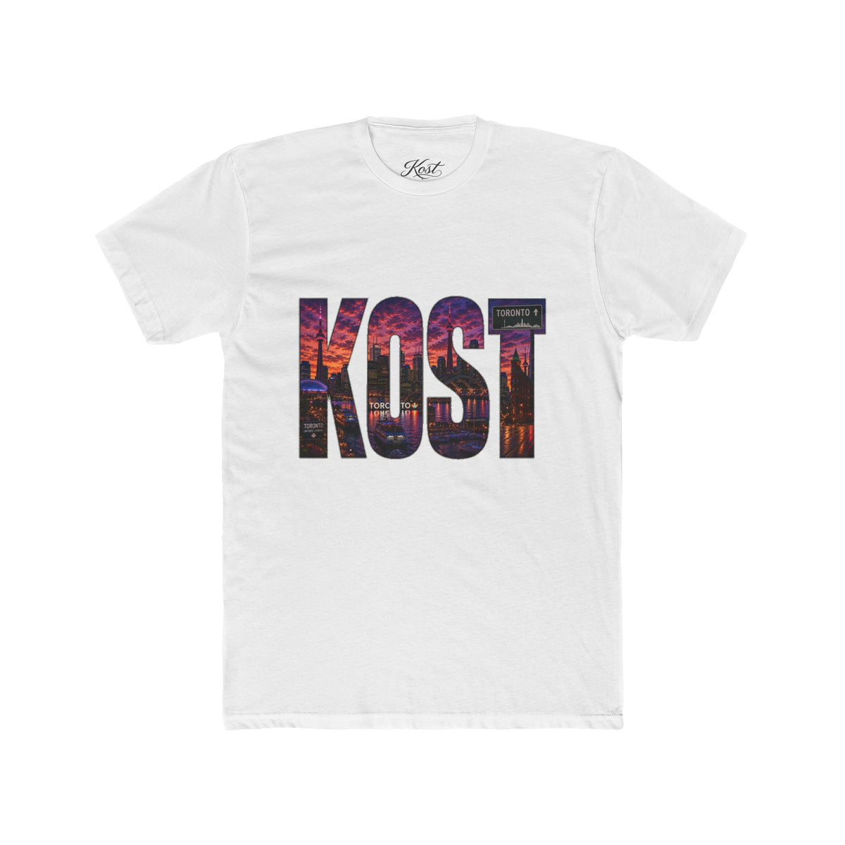 KOST Cityscape Logo Tee — Sunset Skyline Graphic T-Shirt