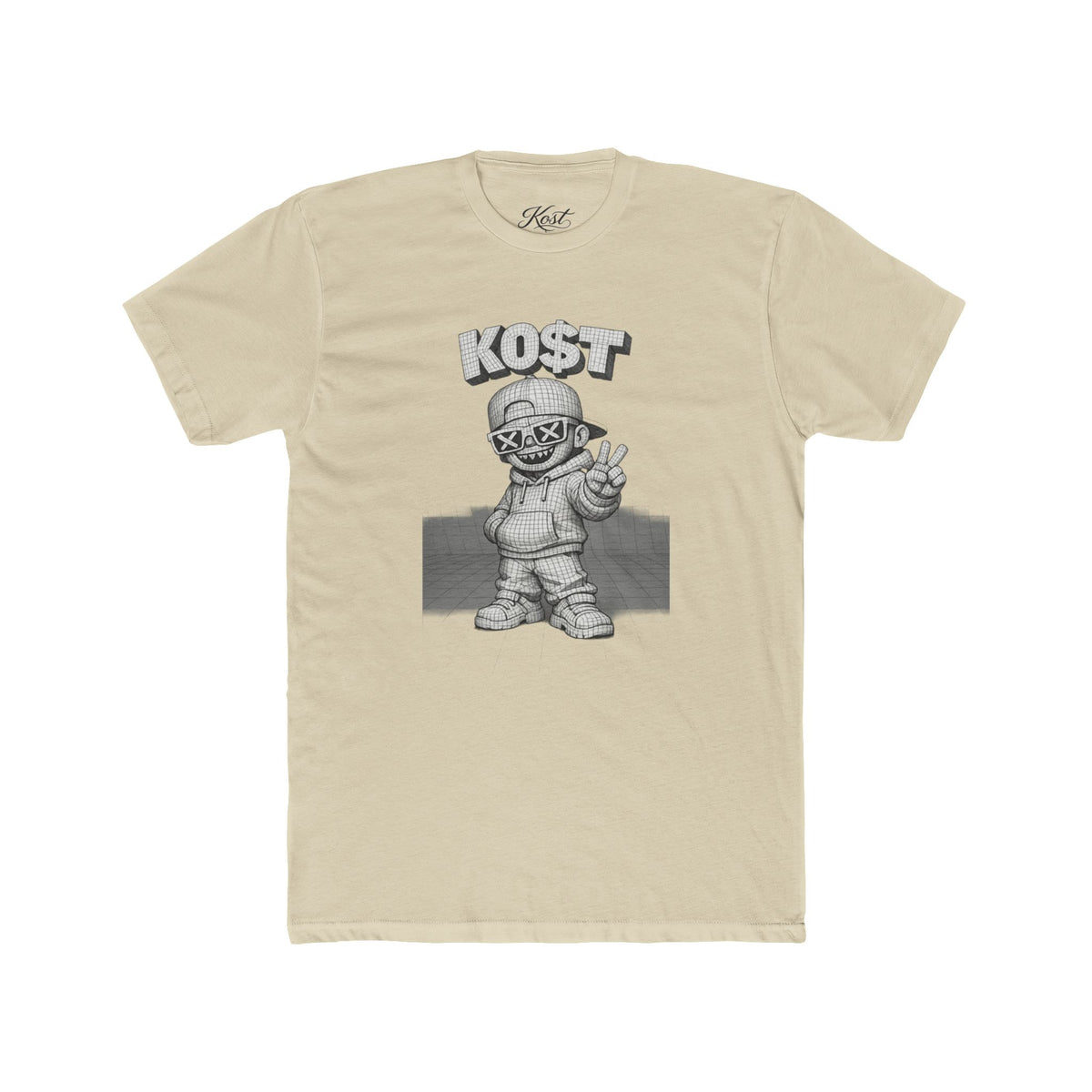 KOST Street Character Tee — Retro Hip-Hop Skull Graphic T-Shirt