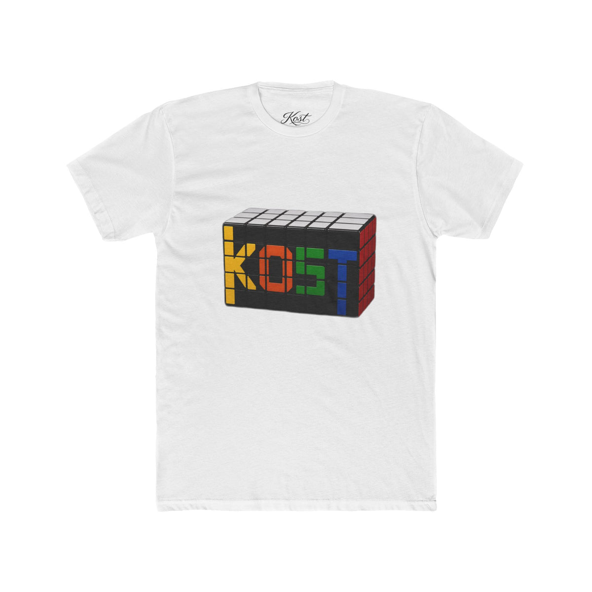 Rubik-Inspired 'KOST' Cube Tee — Retro Puzzle Gamer T-Shirt