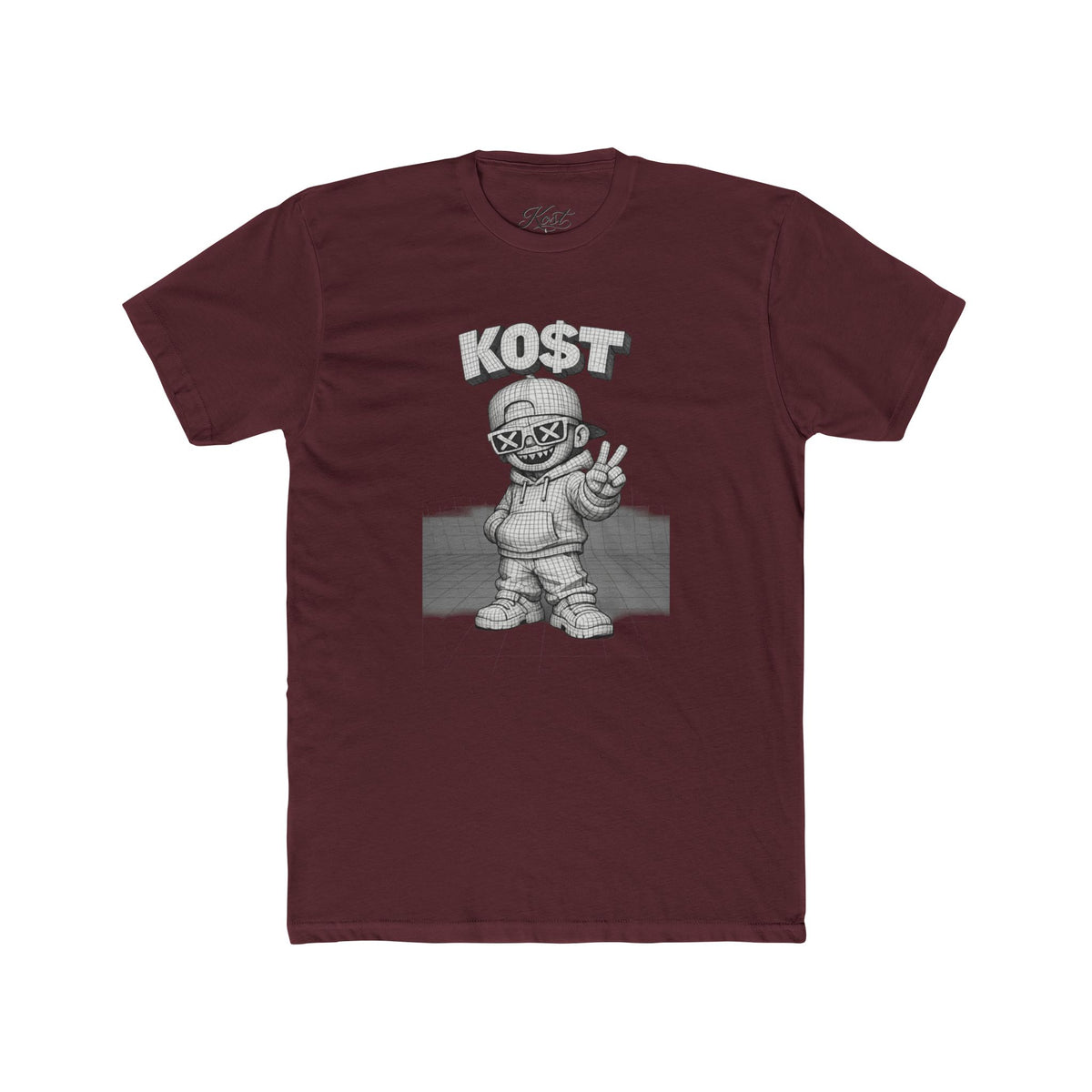 KOST Street Character Tee — Retro Hip-Hop Skull Graphic T-Shirt