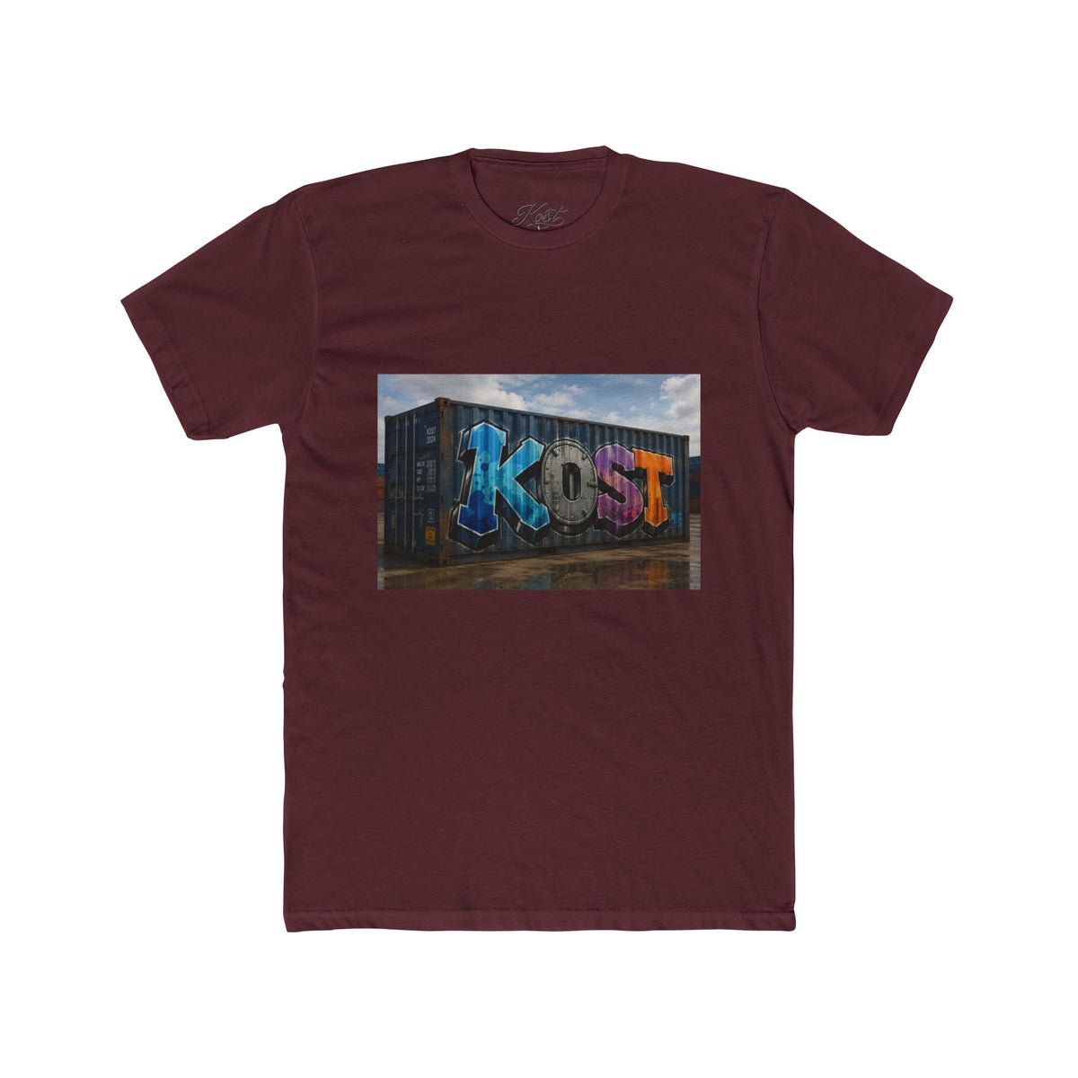 Graffiti 'Kost' Street Art Tee — Urban Container Mural T-Shirt