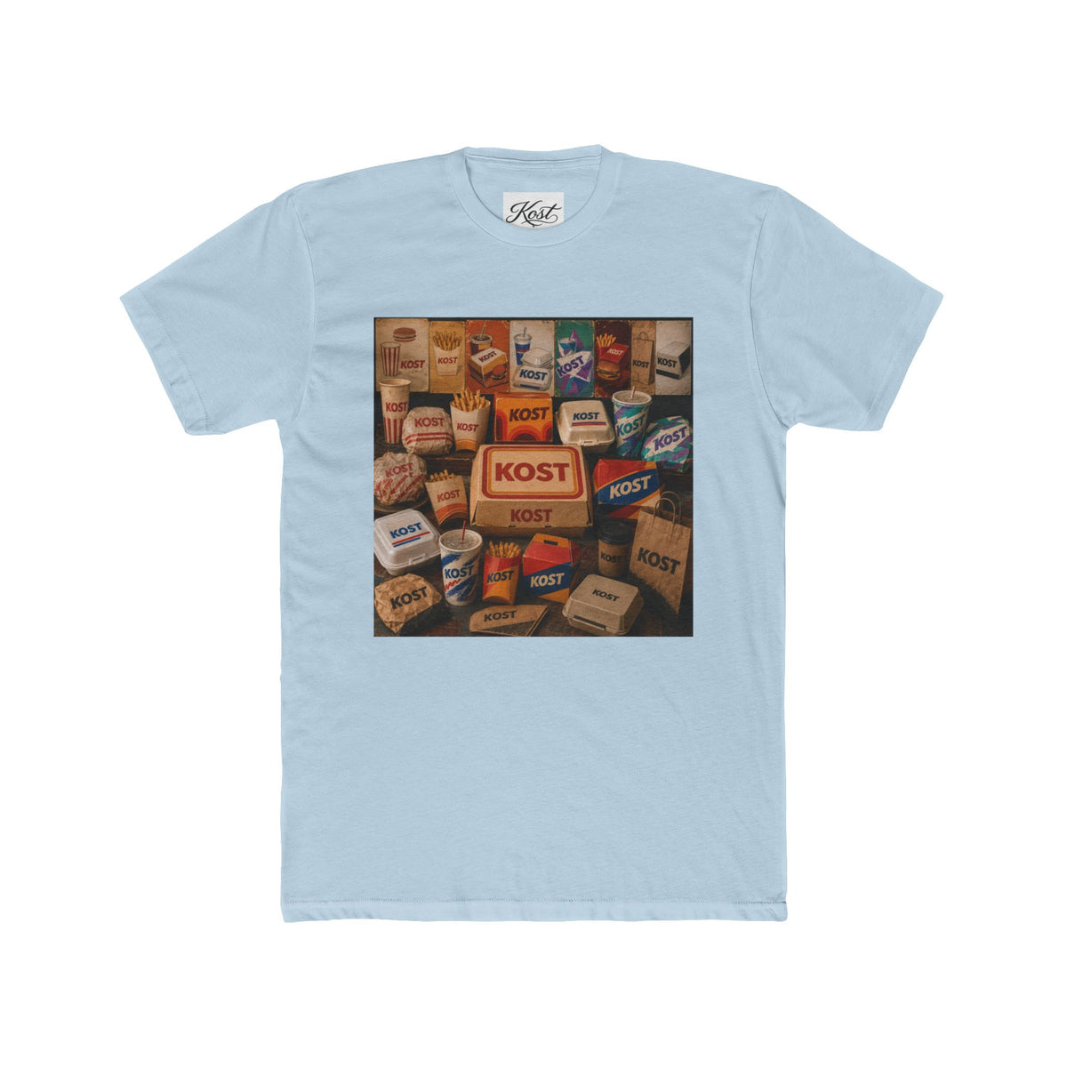 Vintage Soap Bar Collection Tee — 'KOST' Retro Packaging Graphic T-Shirt