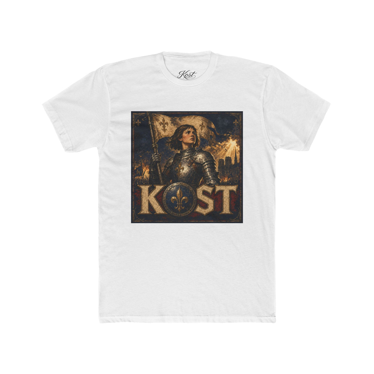 Medieval Knight Graphic Tee — 'KOST' Armor Art Shirt