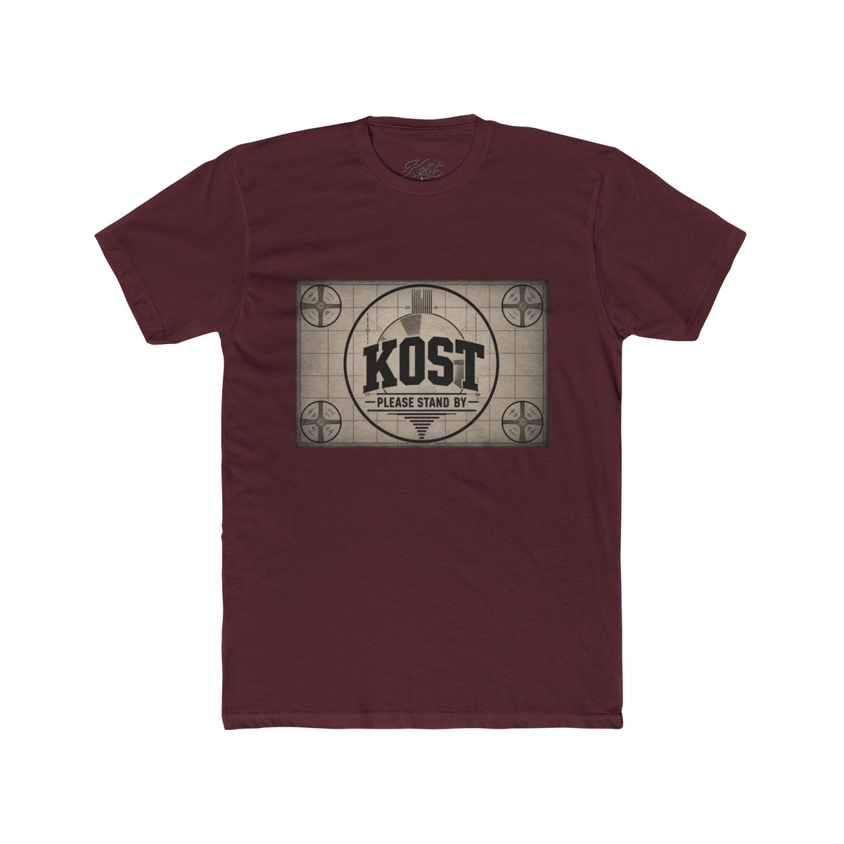 KOST Vintage Test Pattern Tee — "Please Stand By" Retro TV Graphic Shirt