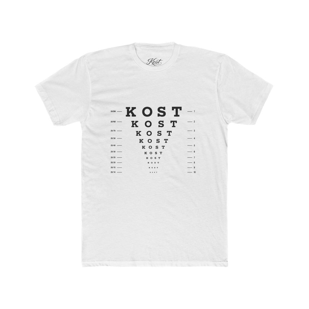 Eye Chart 'KOST' Graphic Tee — Vintage Optometrist Style Crewneck