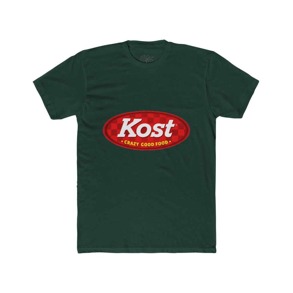Kost Logo Tee — Vintage Red "Kost" Oval Graphic Cotton T-Shirt