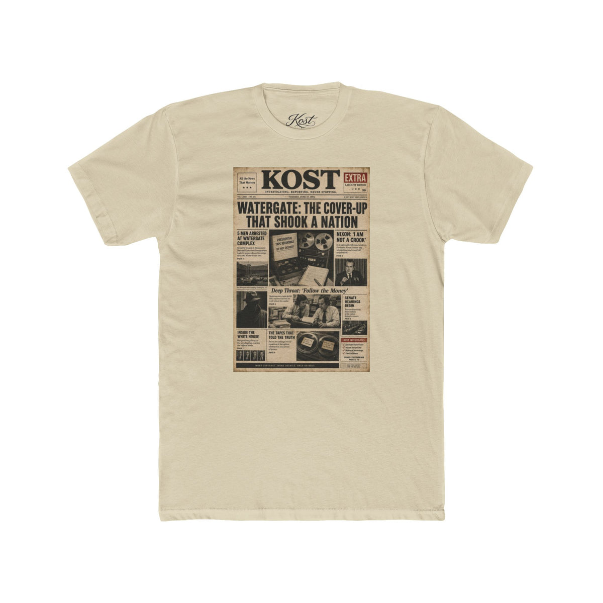 Watergate Front Page T‑Shirt — Vintage Newspaper Graphic Tee