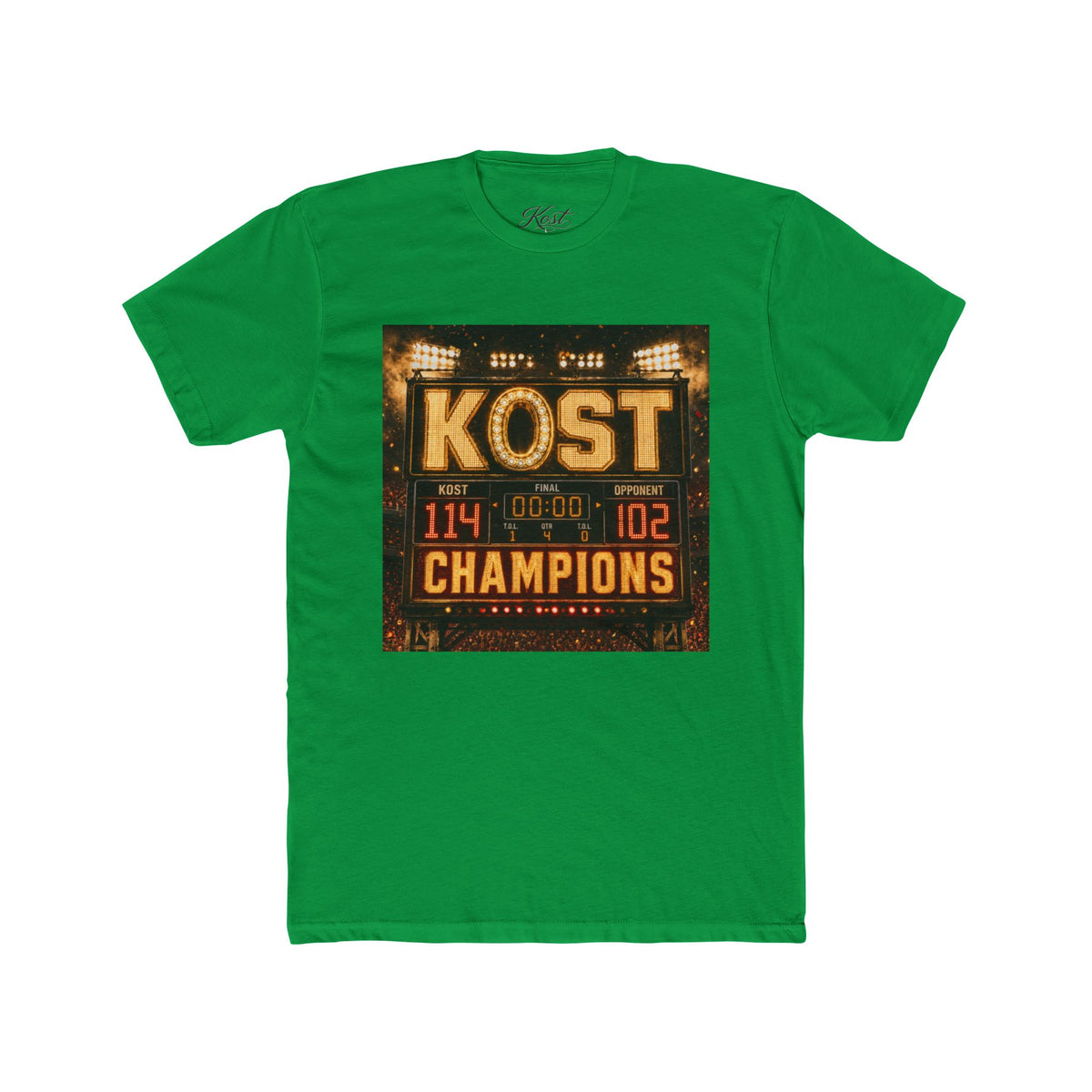 KOST Champions Basketball Scoreboard Tee – '114-102' Victory Shirt