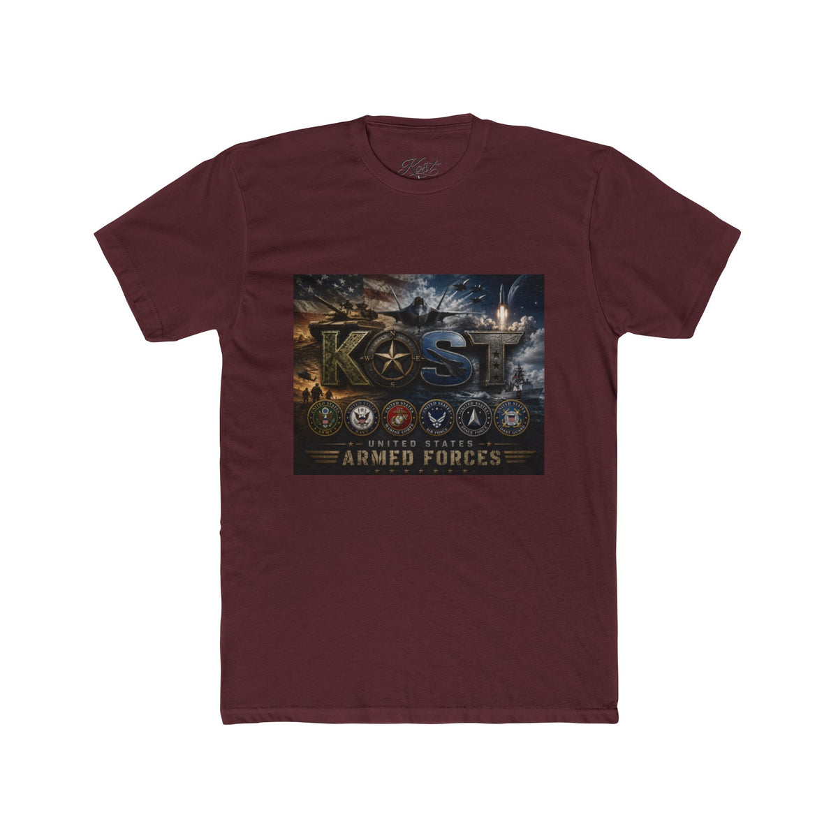 Armed Forces Tribute Tee — KOST Military Pride Crew Shirt