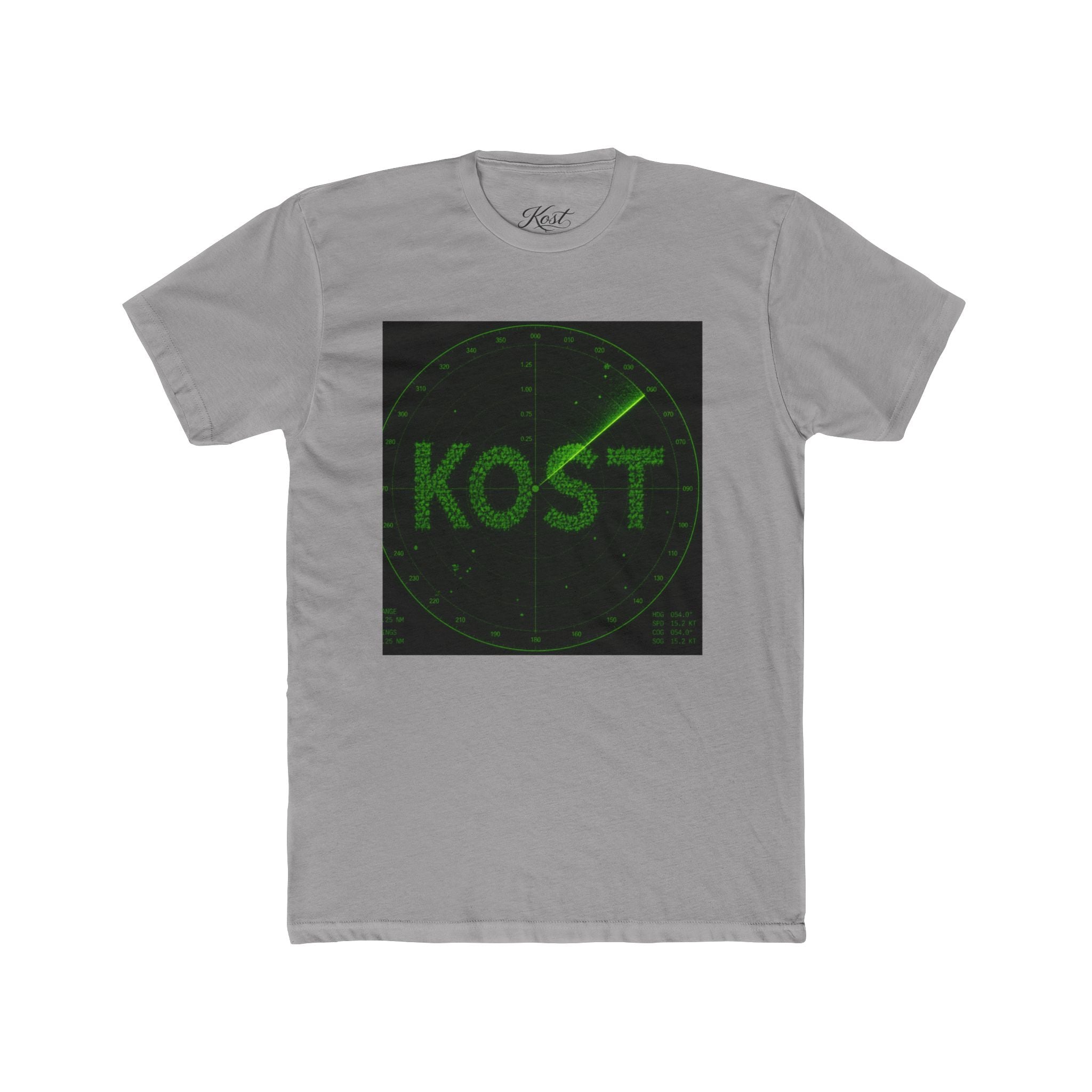 KOST Radar Graphic Tee — Retro Green Radar Logo T-Shirt