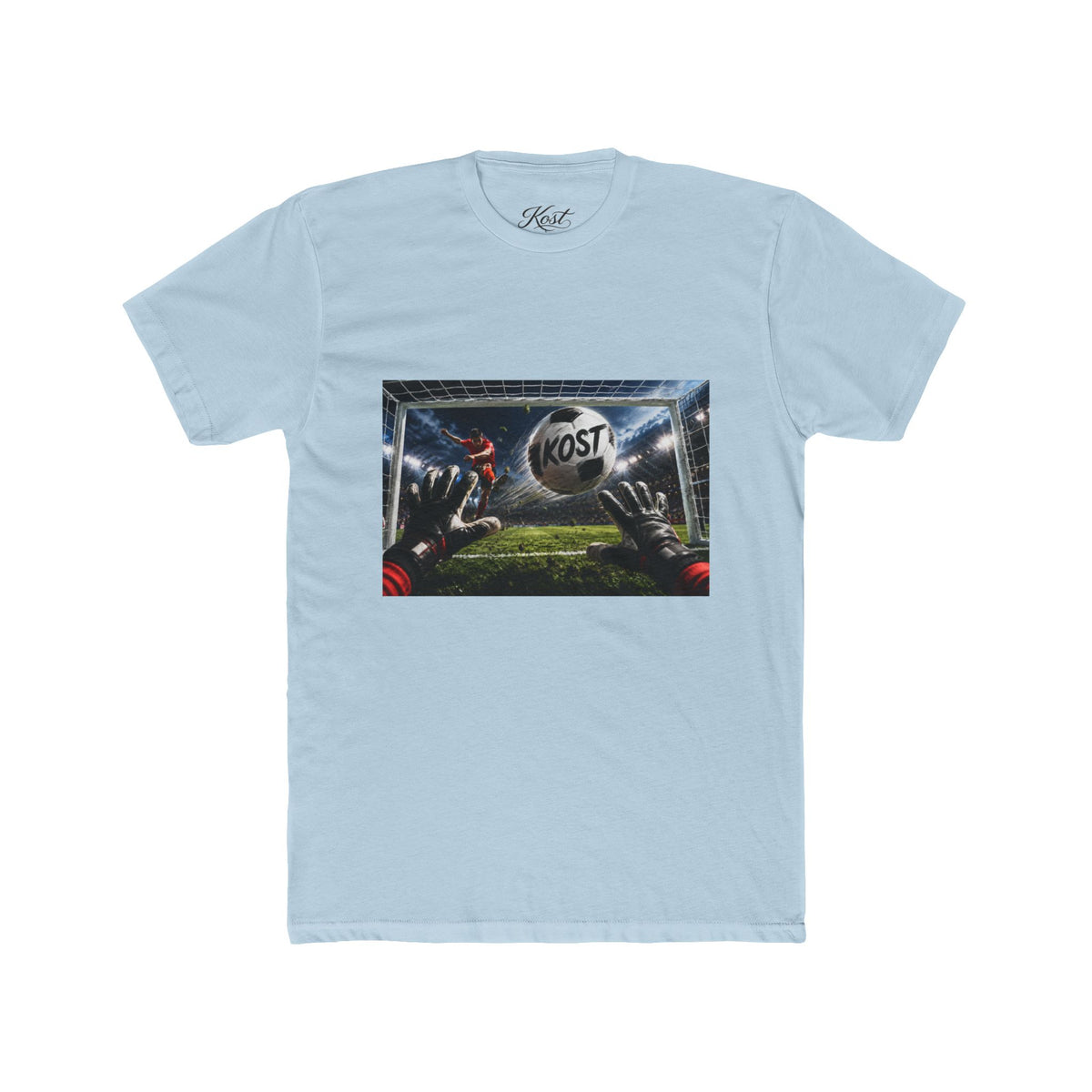 Soccer Goalkeeper Catch T‑Shirt — 'KOST' Stadium Football Tee