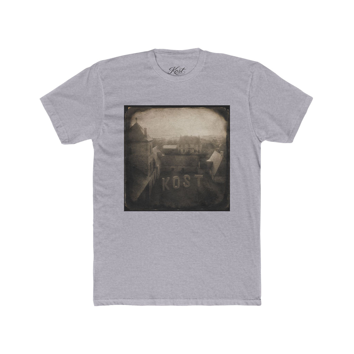 Vintage Road Photo Tee — 'KOST' Distressed Square Print