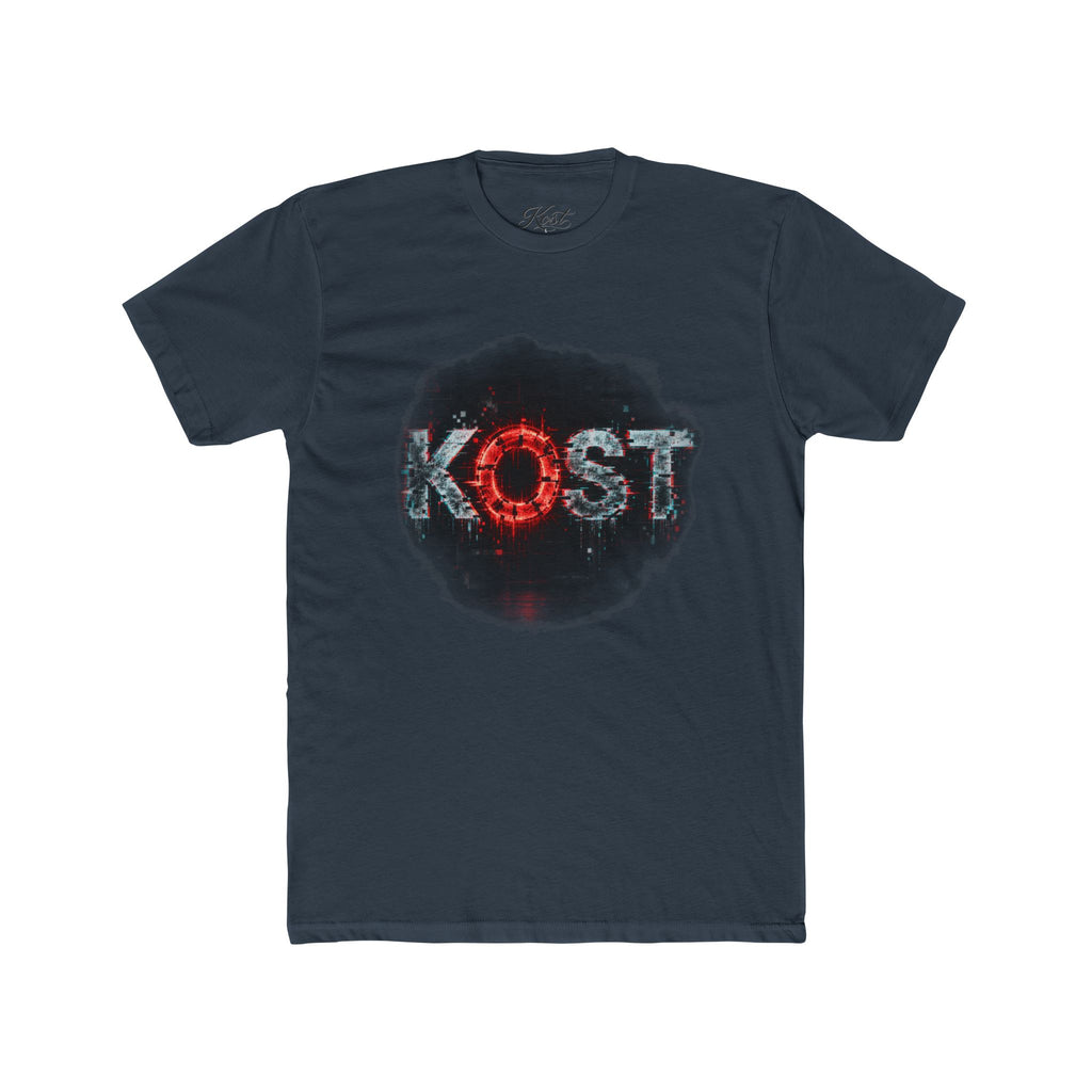 Lost Distressed Graphic Tee — 'LOST' Red & Blue Vintage Smoke Design