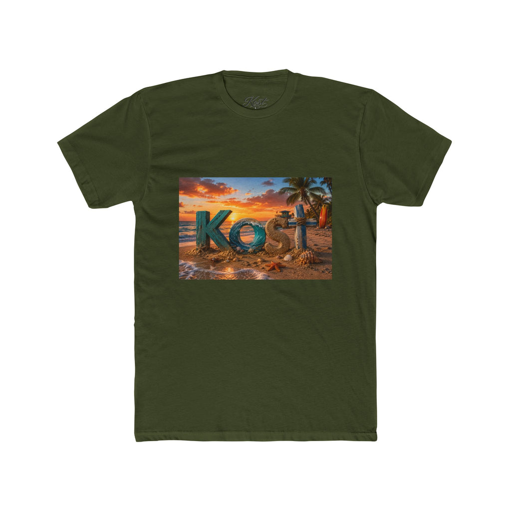 T-Shirt — 'Kost' Tropical Beach Sunset Graphic Tee