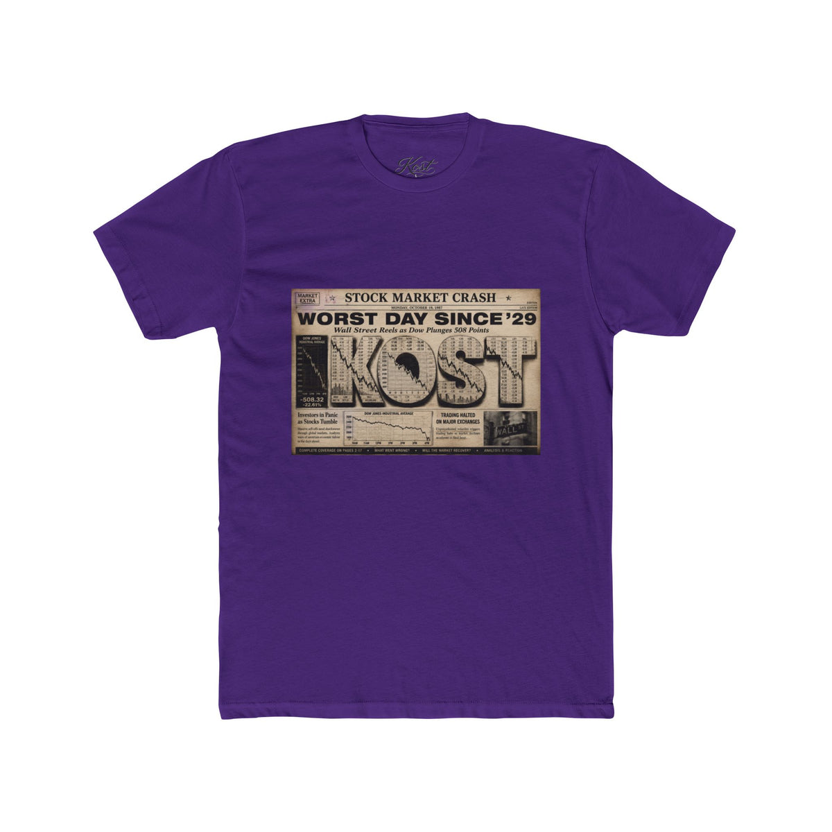 Vintage Newspaper "Worst Day Since '29" Graphic Tee