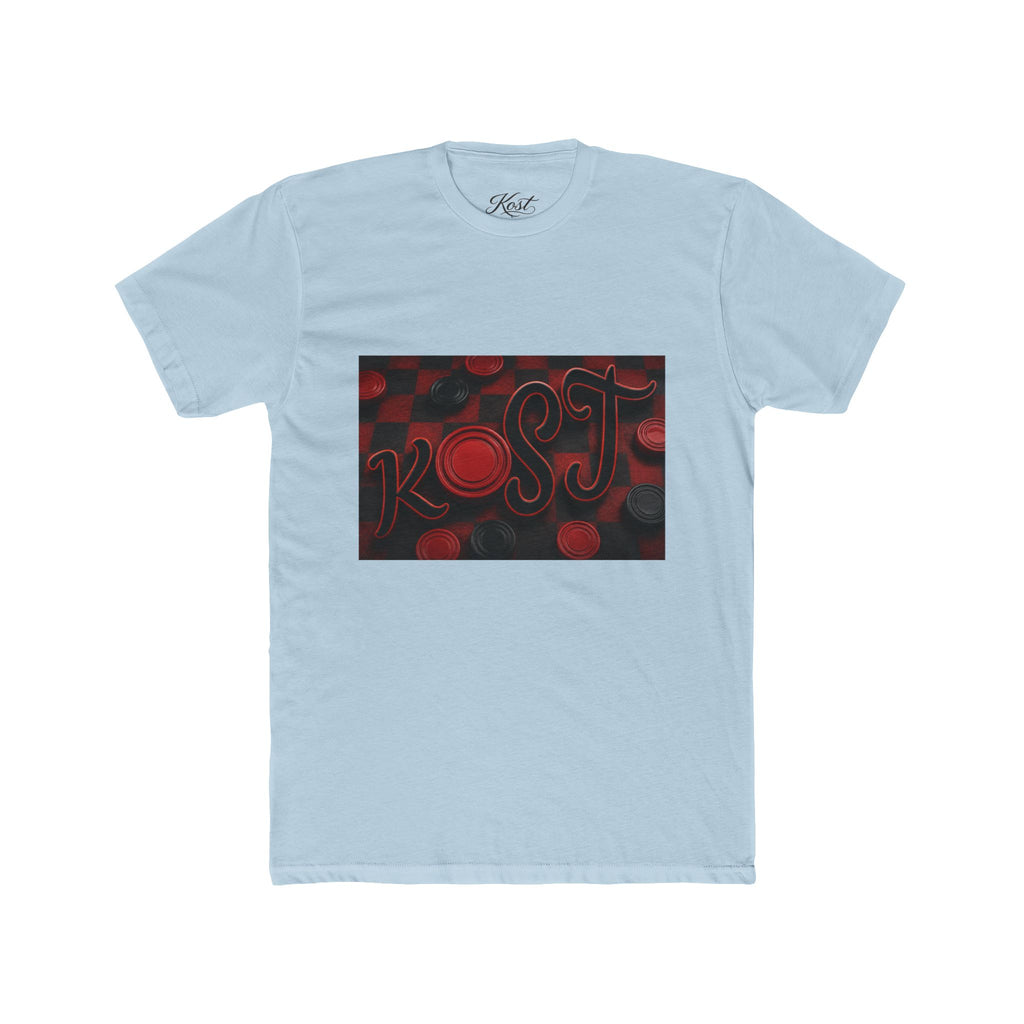 Abstract Red Bokeh Graphic Tee — 'Rogue' Script Design