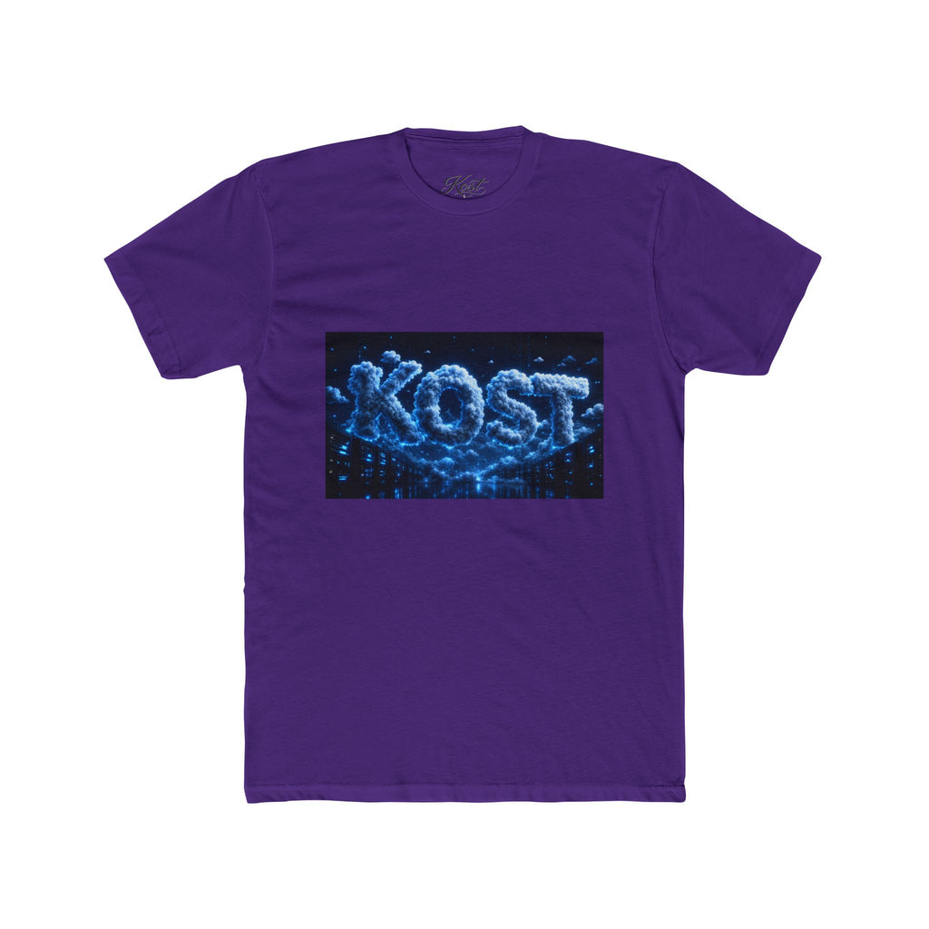 KOST Neon Bubble Logo Tee — Retro Blue Graphic T-Shirt