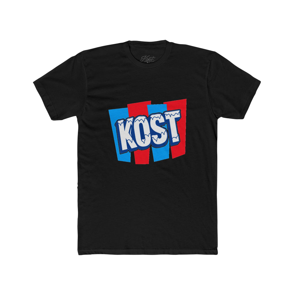 Kost Retro Logo T-Shirt — Red & Blue Graphic Crew Tee