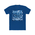 KOST Waterfall Graphic Tee — Blue Wave Texture Crew Shirt