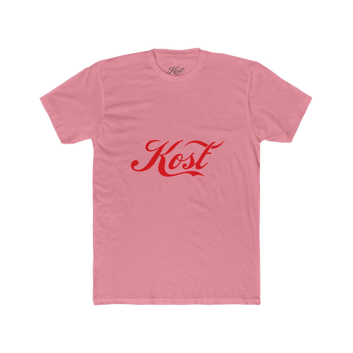 Kost Script Tee — Vintage Red Logo Cotton T-Shirt
