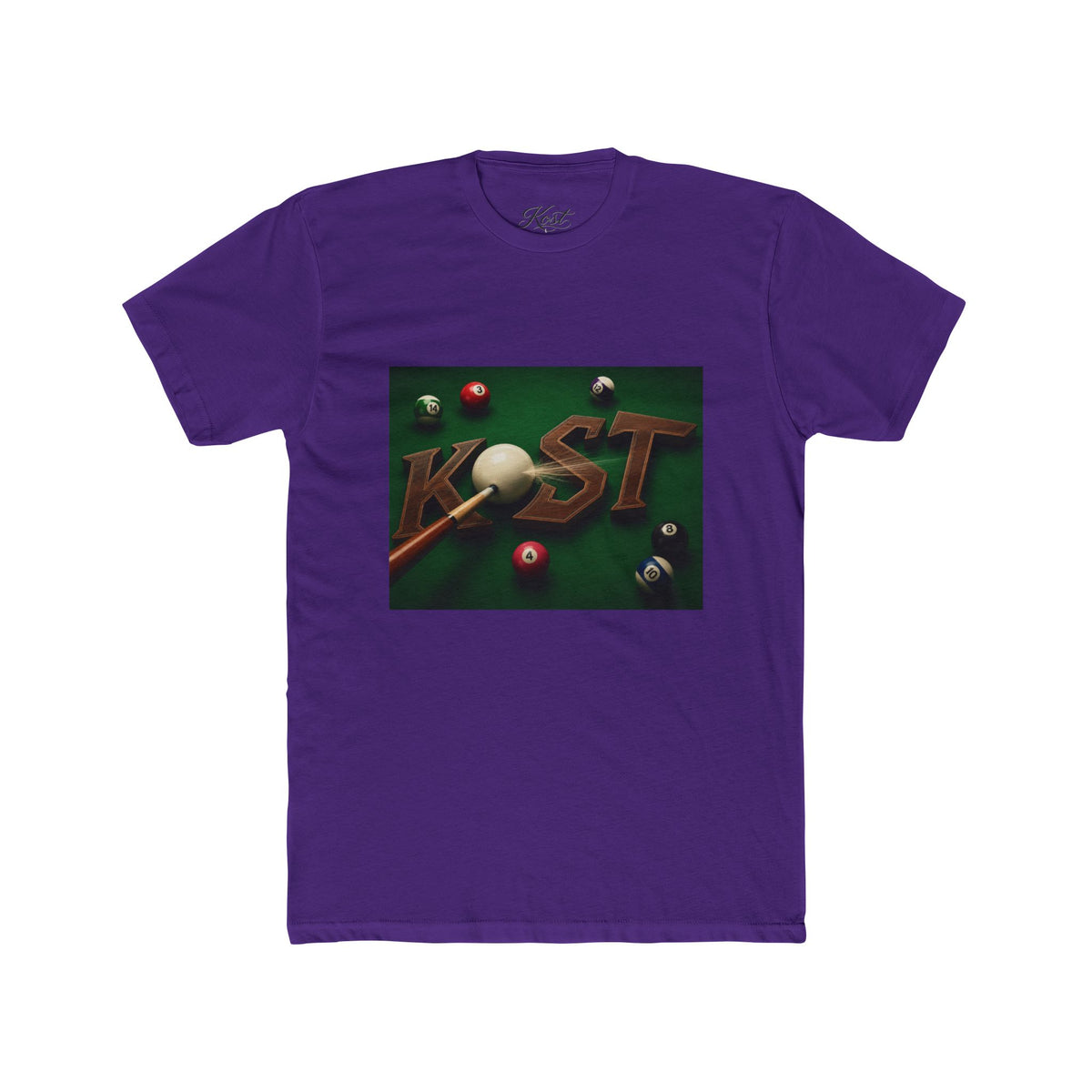 Billiards Pool Table Graphic Tee — 'KIST' 3D Cue Ball Design