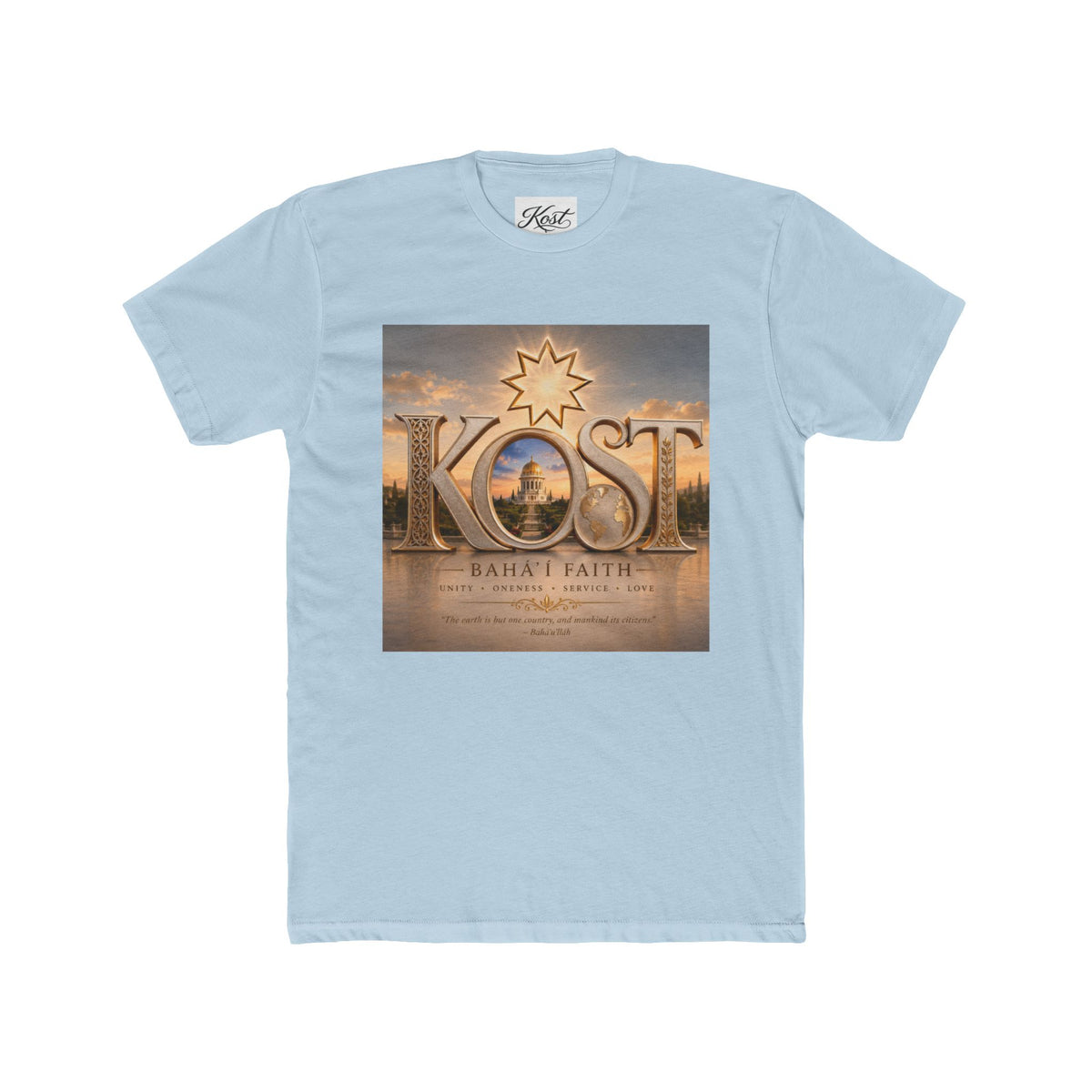 Bahá’í Faith K.O.S.T. Graphic Tee – Spiritual Sunrise Logo T-Shirt