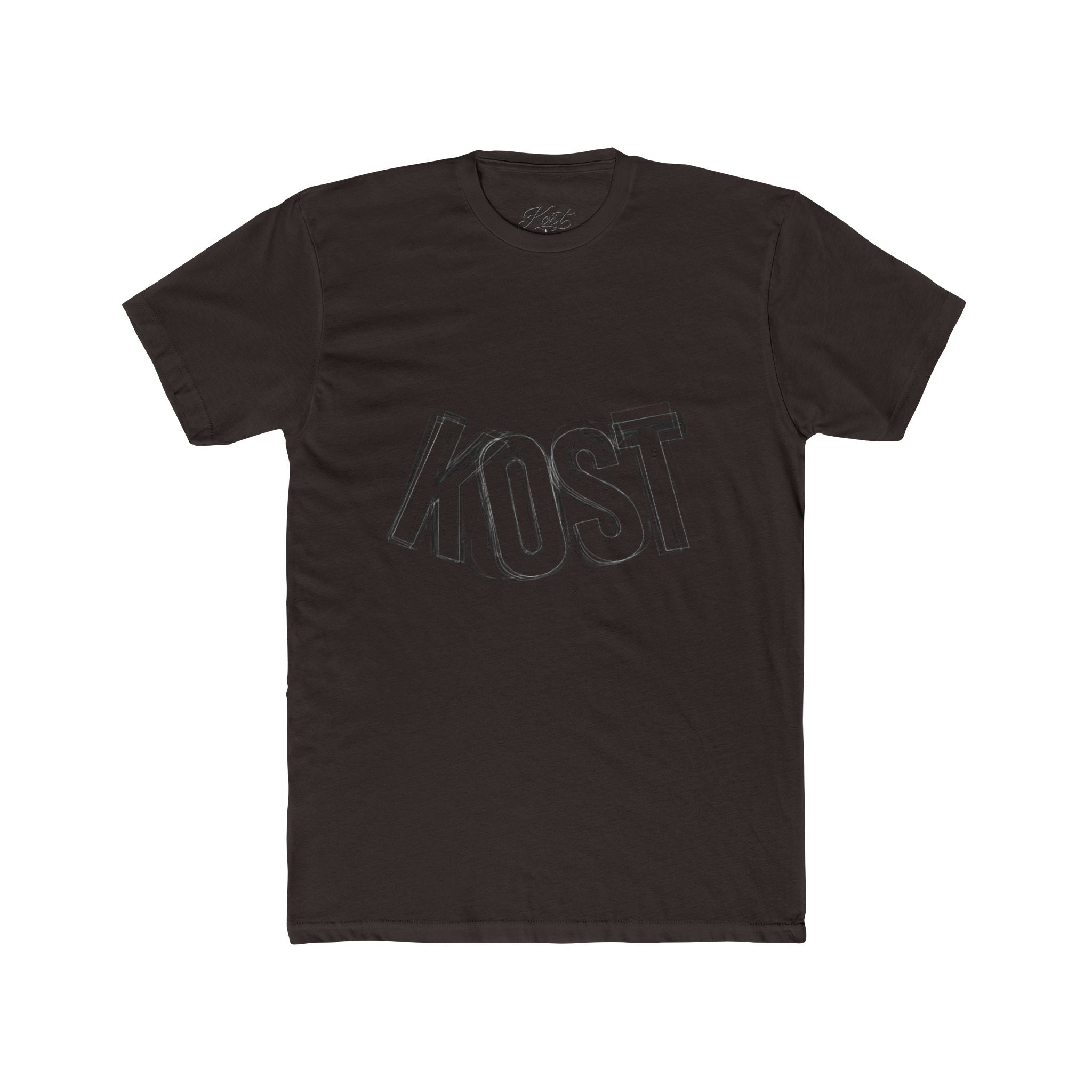 KOST Sketch Logo Tee — White Cotton Graphic T‑Shirt