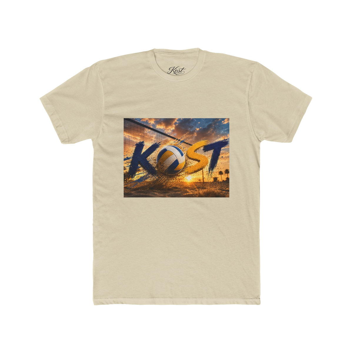 KOST Sunset Palm Tee — Vintage Radio Call Letters Beach T-Shirt