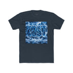 KOST Waterfall Graphic Tee — Blue Wave Texture Crew Shirt