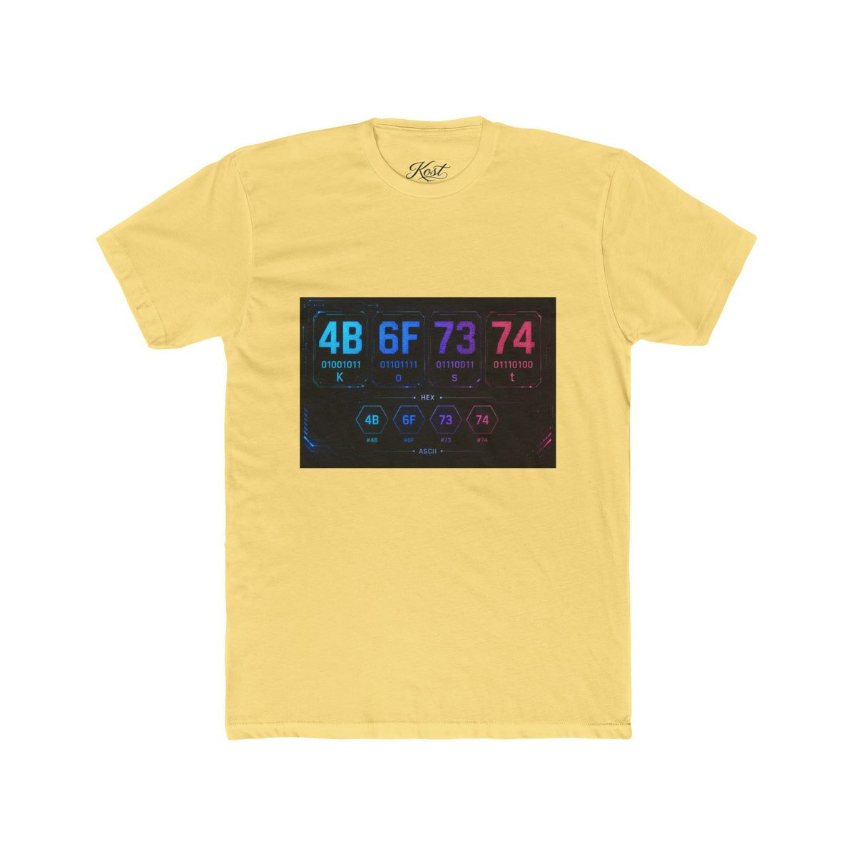 4B 6F 73 74 74 Binary Code Graphic T-Shirt