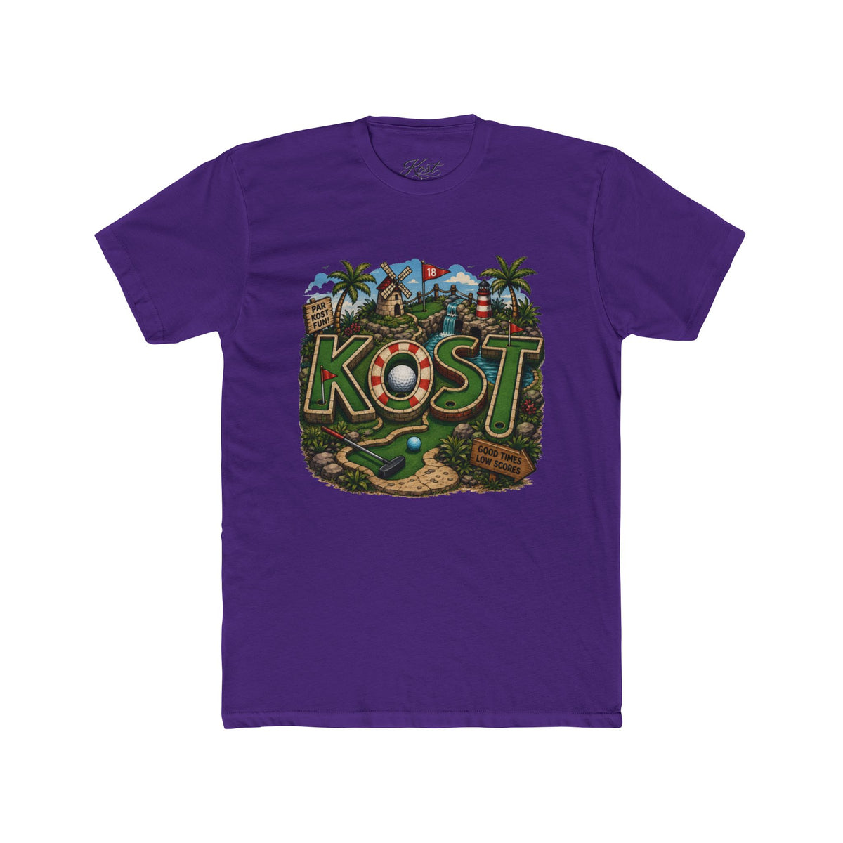 KOST Golf Course Graphic Tee — Vintage Island Mini Golf Design