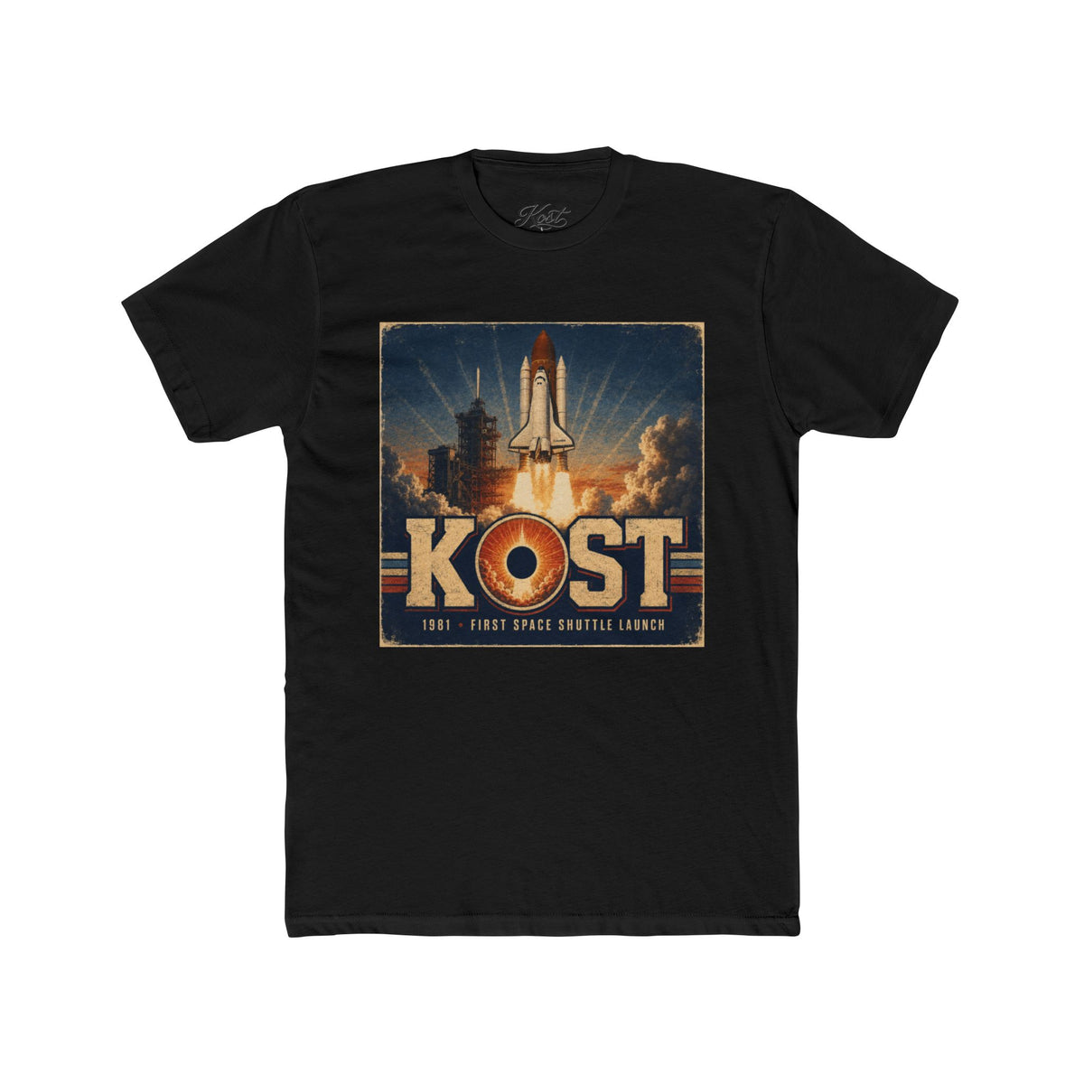 KOST Space Shuttle Retro Tee — Vintage Rocket Launch Graphic T-Shirt