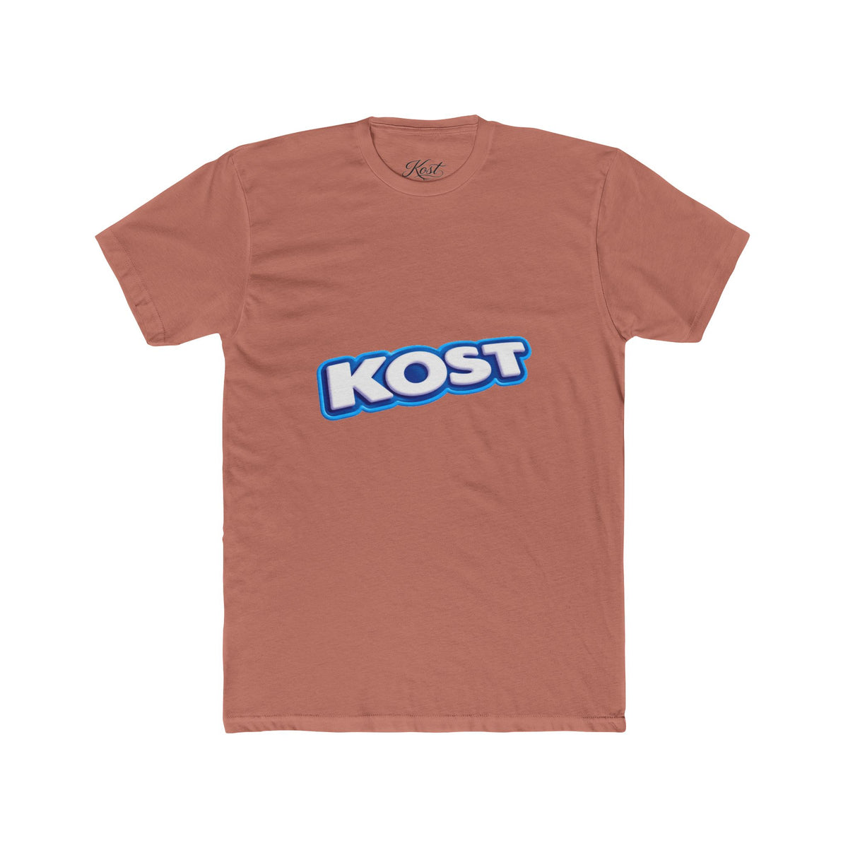 KOST Logo Tee — Retro Blue Gradient Graphic T-Shirt