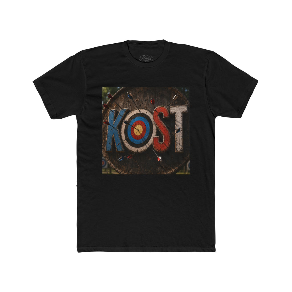 KOST Target Logo T‑Shirt — Retro Archery Bullseye Graphic Tee