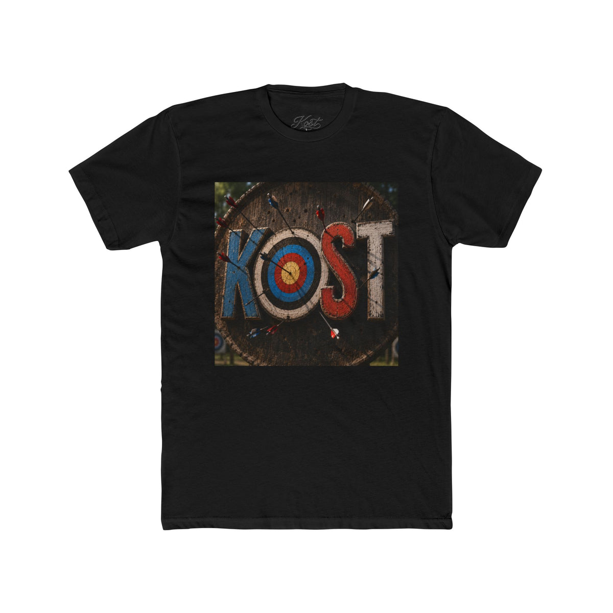 KOST Target Logo T‑Shirt — Retro Archery Bullseye Graphic Tee