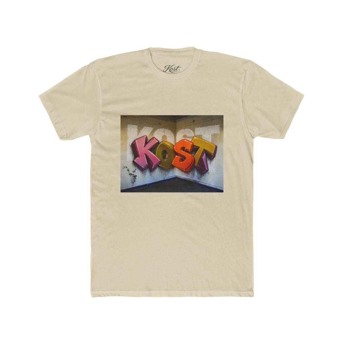 Graffiti "KOST" Street Art T‑Shirt — Bold Urban Lettering Tee