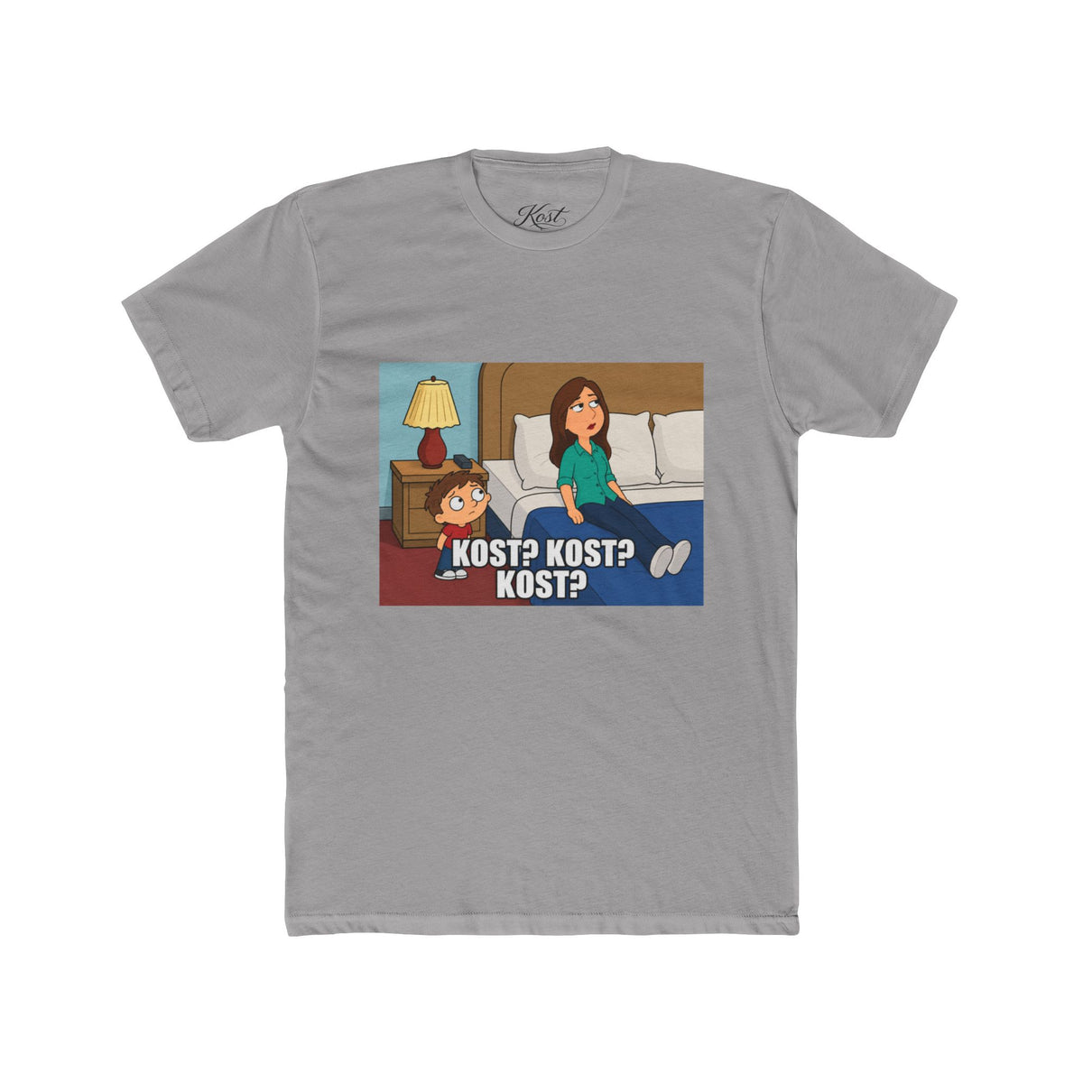 Kost? Kost? Kost? Funny Cat Meme Cotton T-Shirt