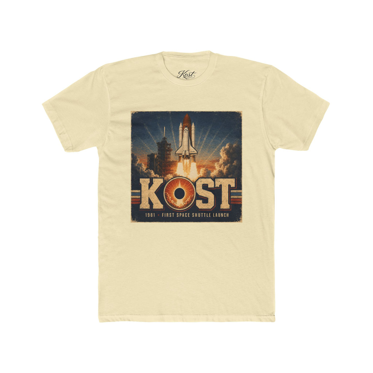 KOST Space Shuttle Retro Tee — Vintage Rocket Launch Graphic T-Shirt