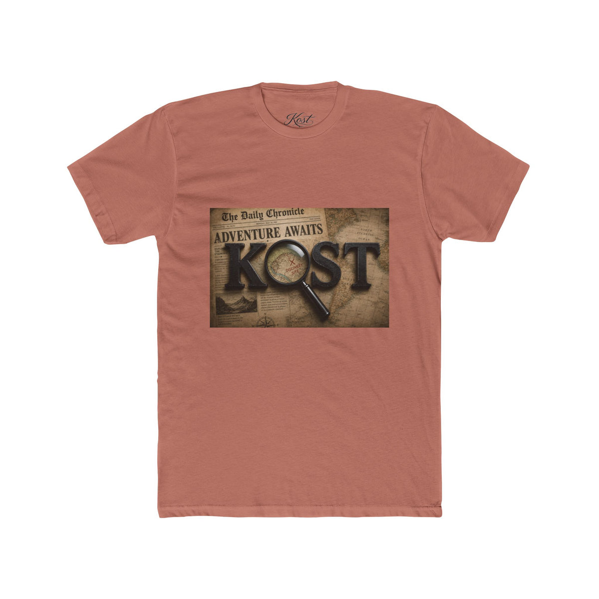 Adventure Awaits Kost T‑Shirt — Vintage Travel Exploration Graphic Tee