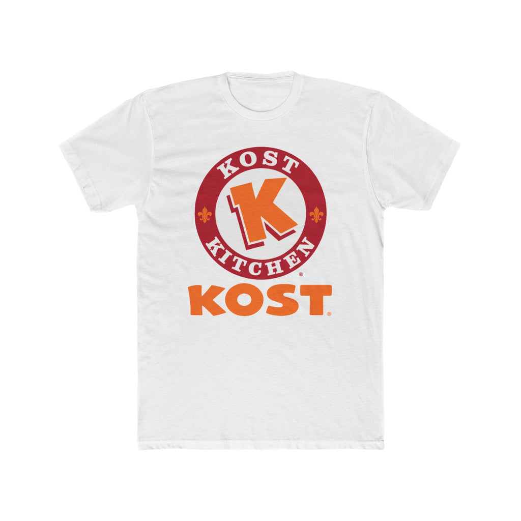 T-Shirt — Kost Kitchen Logo Tee (KOST) | Retro Orange & Red Restaurant Shirt